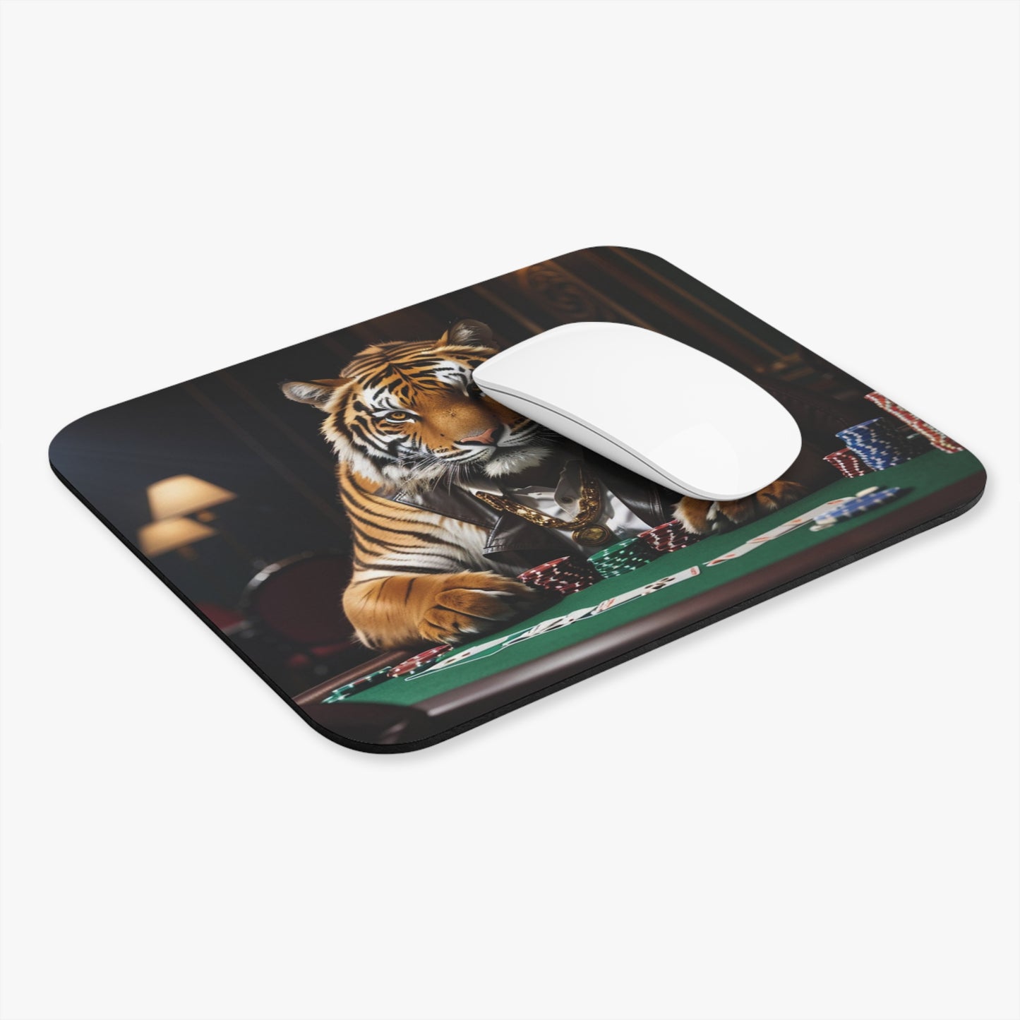 'This tiger says everything, no words are needed.' Mouse Pad by Bigfoot Habitat