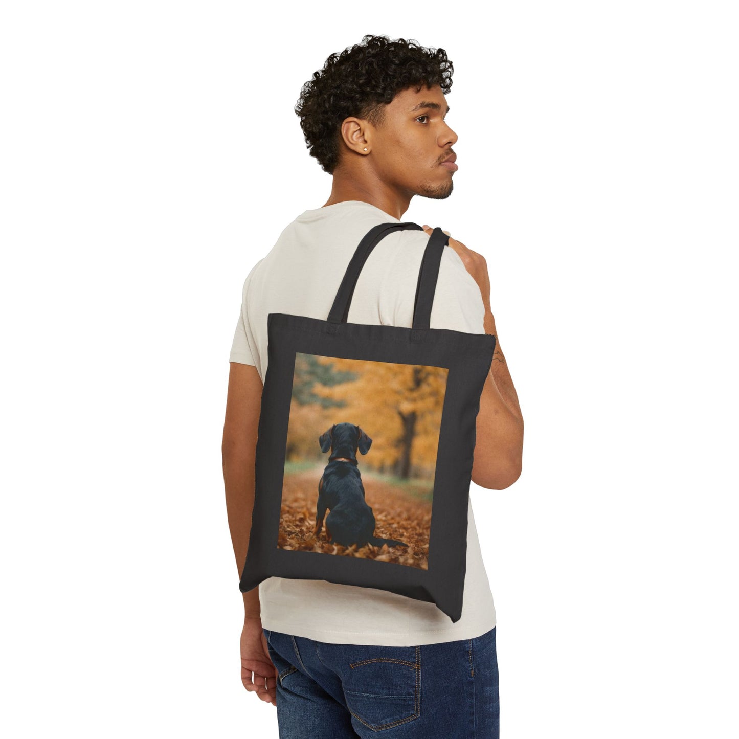 Dachshund Tote Bag, the other side of the dog story.