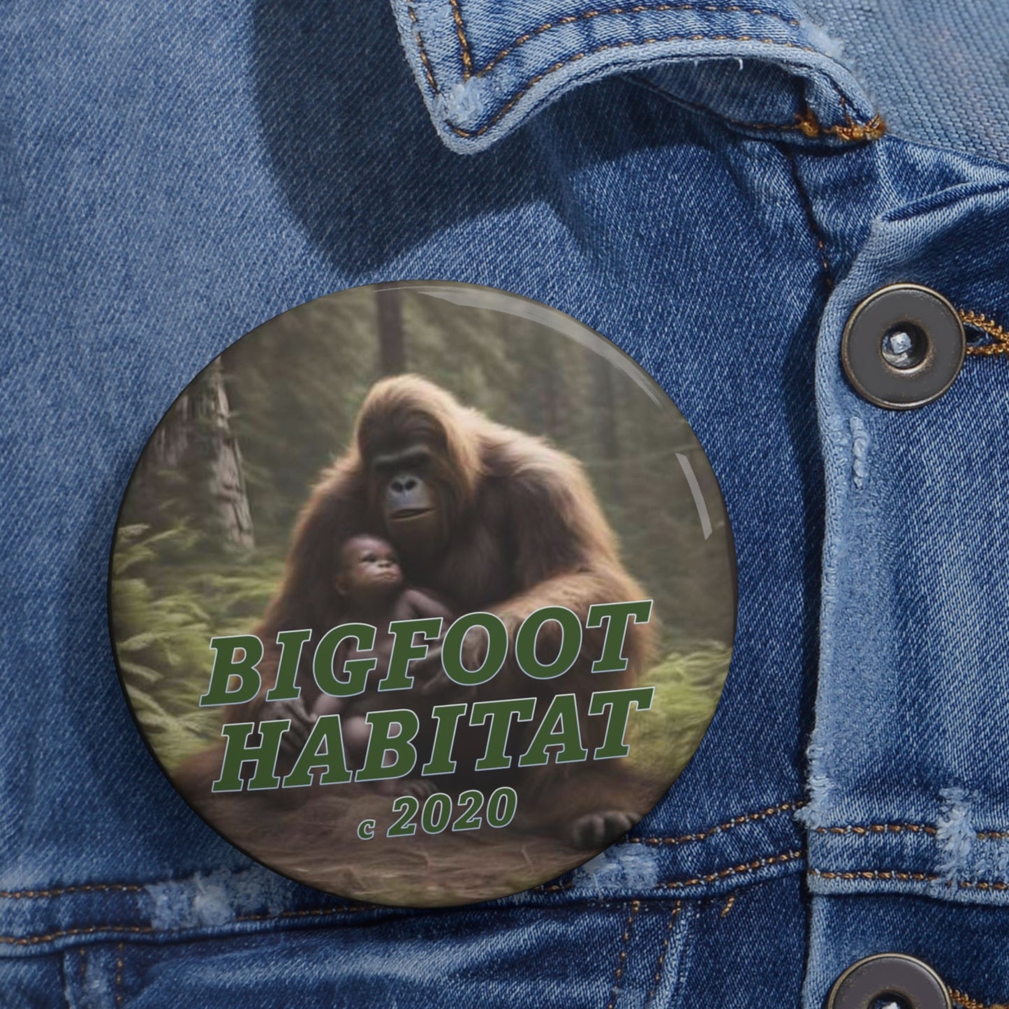 Copy of 'Mama's Love' Custom Pin Buttons by Bigfoot Habitat