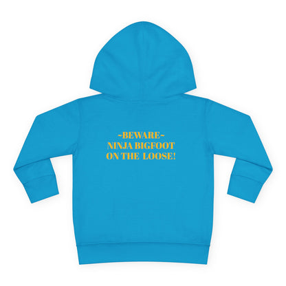 'Beware~NINJA Bigfoot' BIGFOOT HABITAT Toddler Pullover Fleece Hoodie