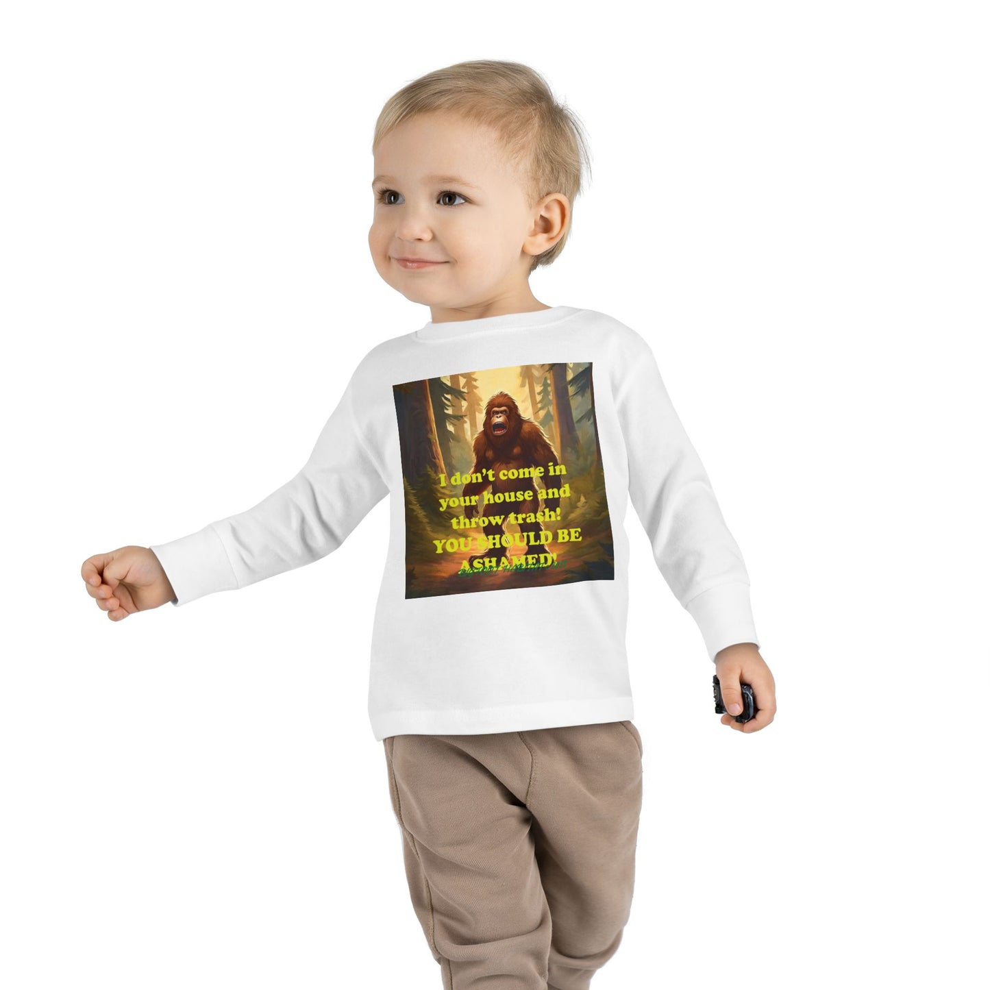 'Don't trash my Home!' Toddler Long Sleeve Tee