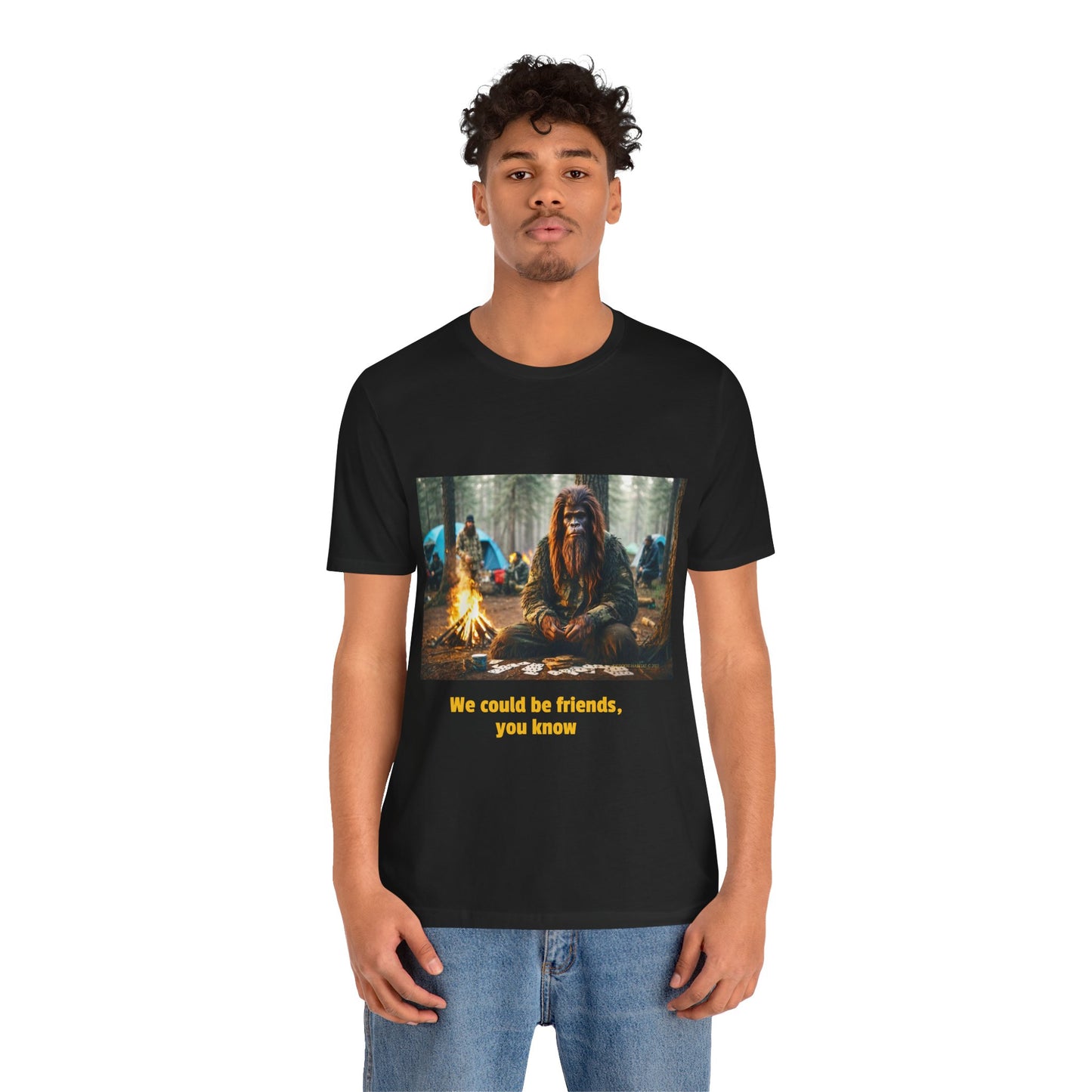 'Offer of friendship' Unisex Jersey Short Sleeve Tee by BIGFOOT HABITAT