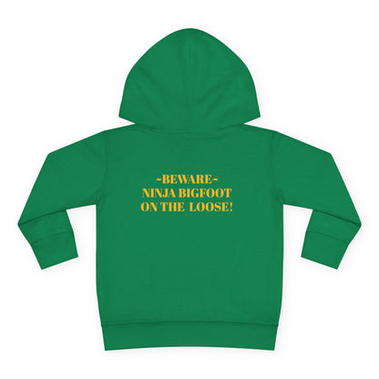 'Beware~NINJA Bigfoot' BIGFOOT HABITAT Toddler Pullover Fleece Hoodie