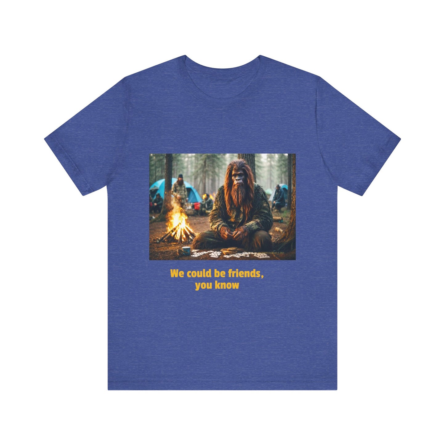 'Offer of friendship' Unisex Jersey Short Sleeve Tee by BIGFOOT HABITAT