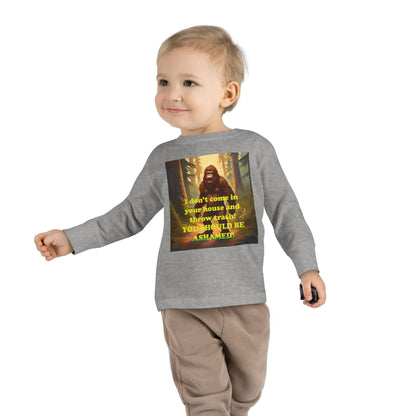 'Don't trash my Home!' Toddler Long Sleeve Tee