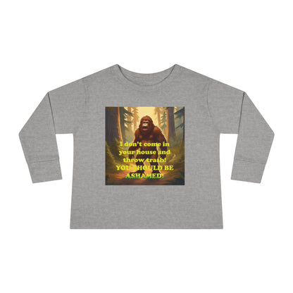 'Don't trash my Home!' Toddler Long Sleeve Tee