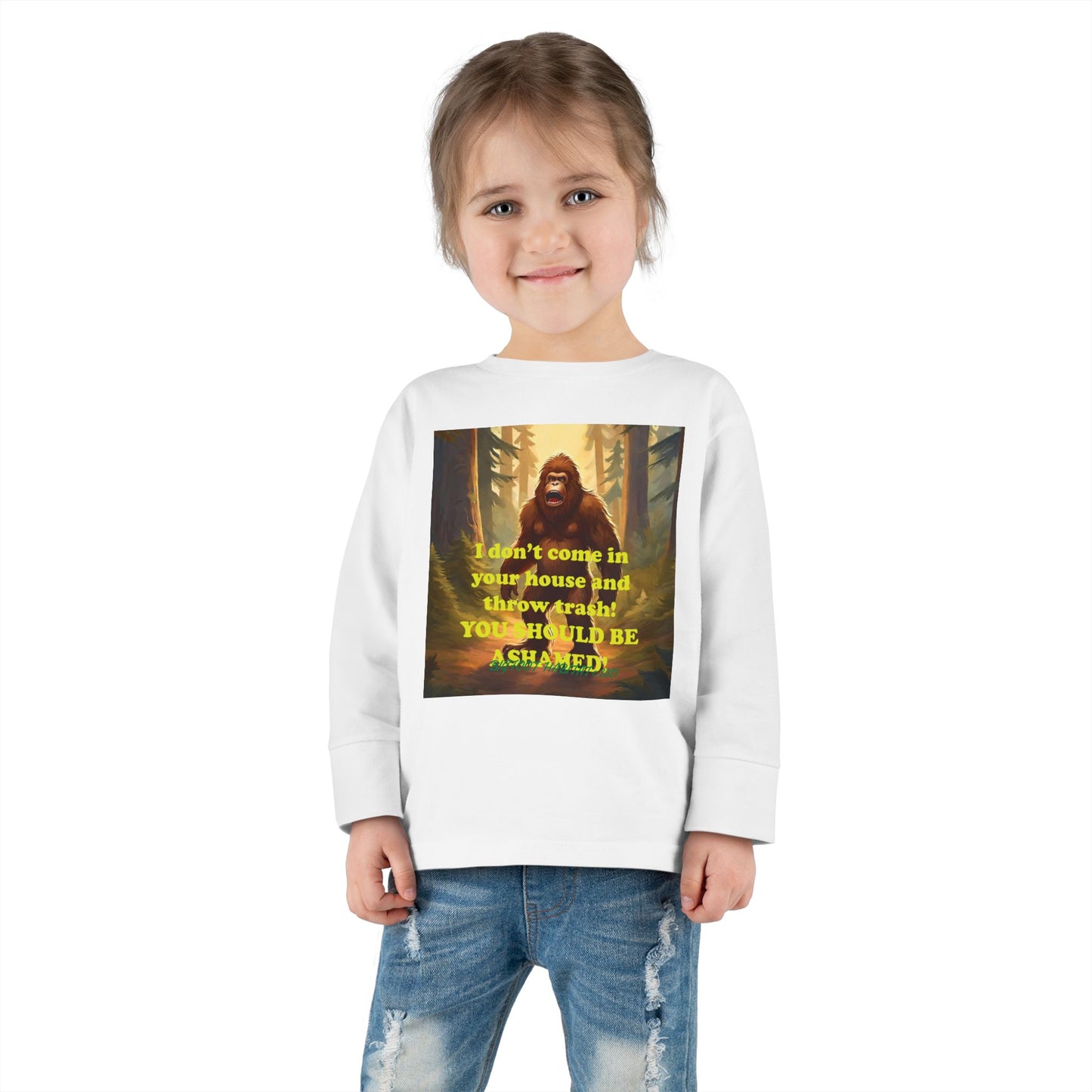 'Don't trash my Home!' Toddler Long Sleeve Tee