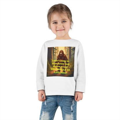 'Don't trash my Home!' Toddler Long Sleeve Tee