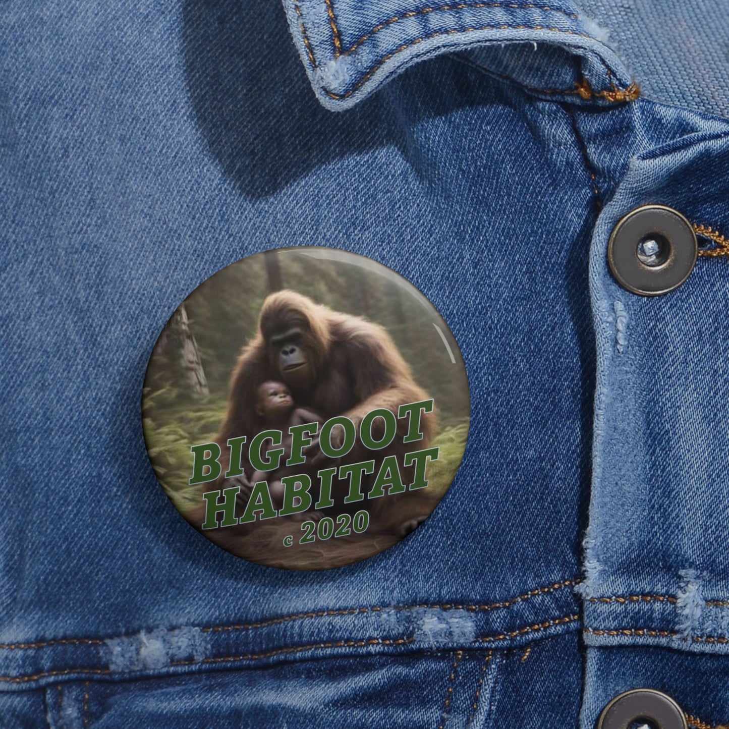 Copy of 'Mama's Love' Custom Pin Buttons by Bigfoot Habitat