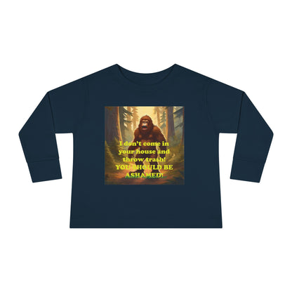 'Don't trash my Home!' Toddler Long Sleeve Tee
