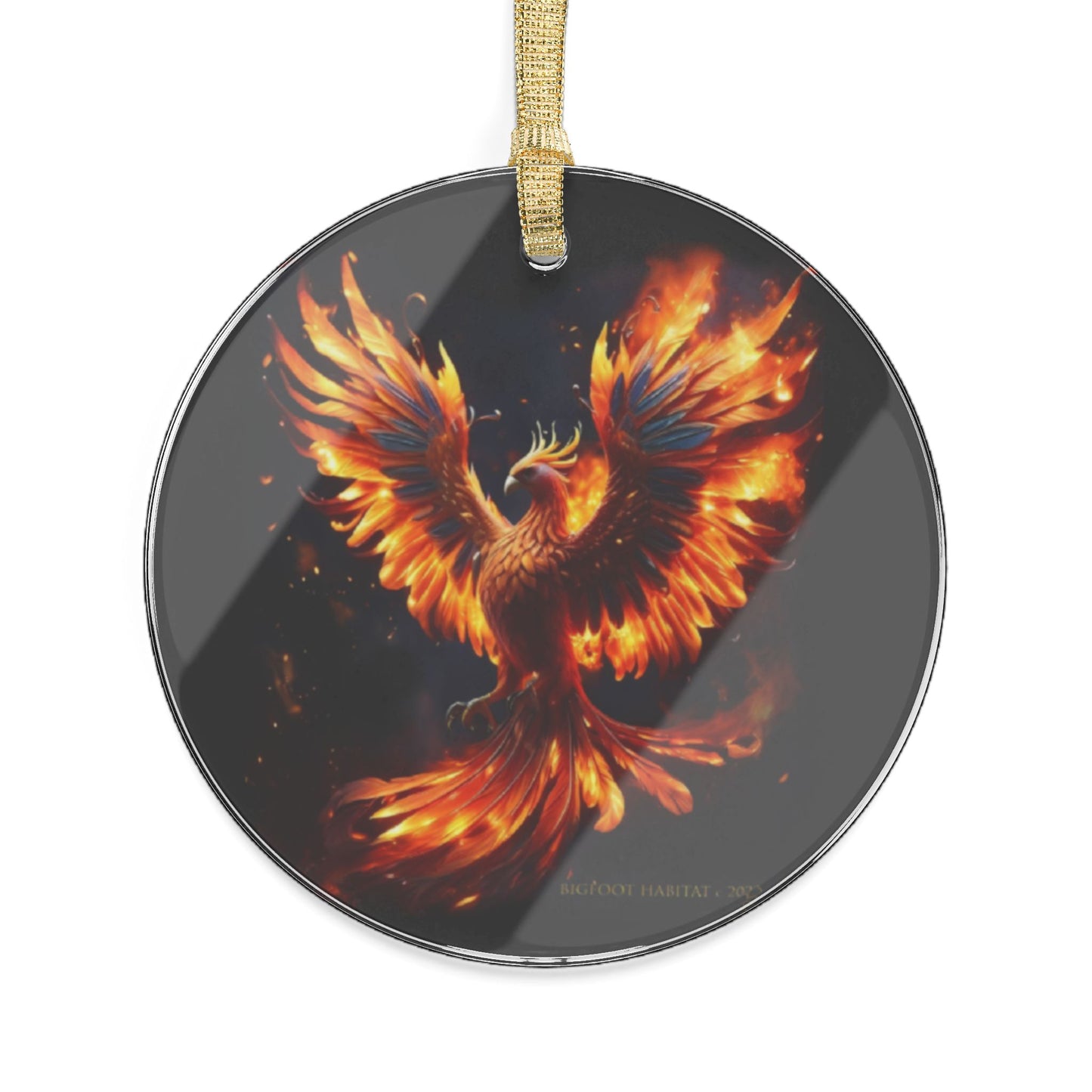 'Firebird' Acrylic Ornament by Bigfoot Habitat
