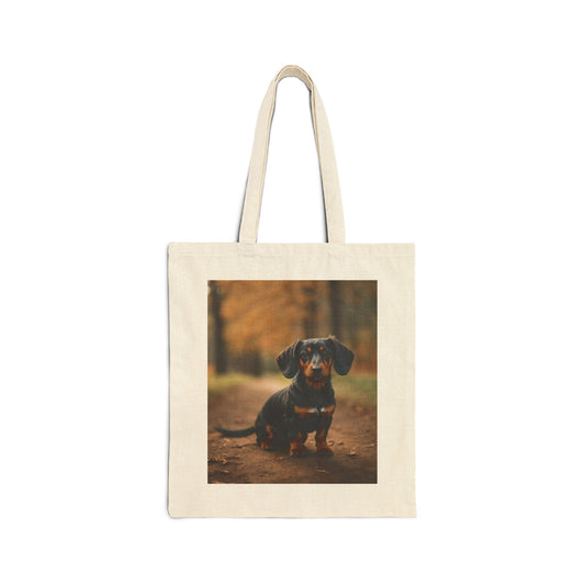 Dachshund Tote Bag, the other side of the dog story.