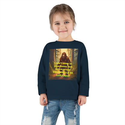 'Don't trash my Home!' Toddler Long Sleeve Tee