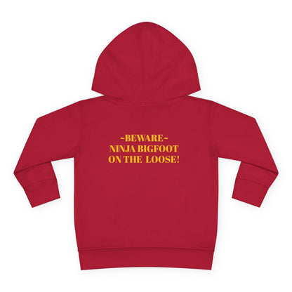 'Beware~NINJA Bigfoot' BIGFOOT HABITAT Toddler Pullover Fleece Hoodie