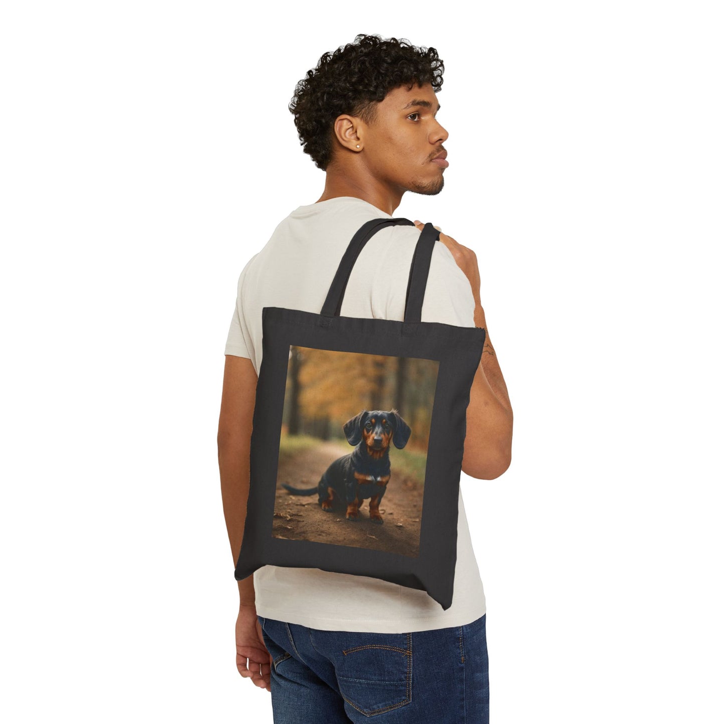 Dachshund Tote Bag, the other side of the dog story.