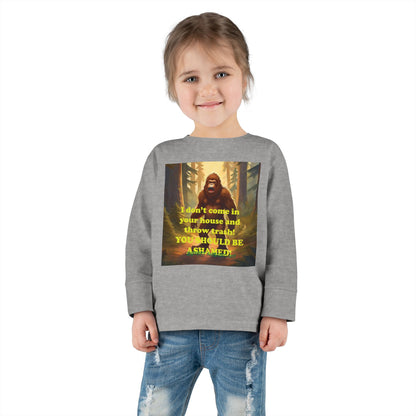 'Don't trash my Home!' Toddler Long Sleeve Tee